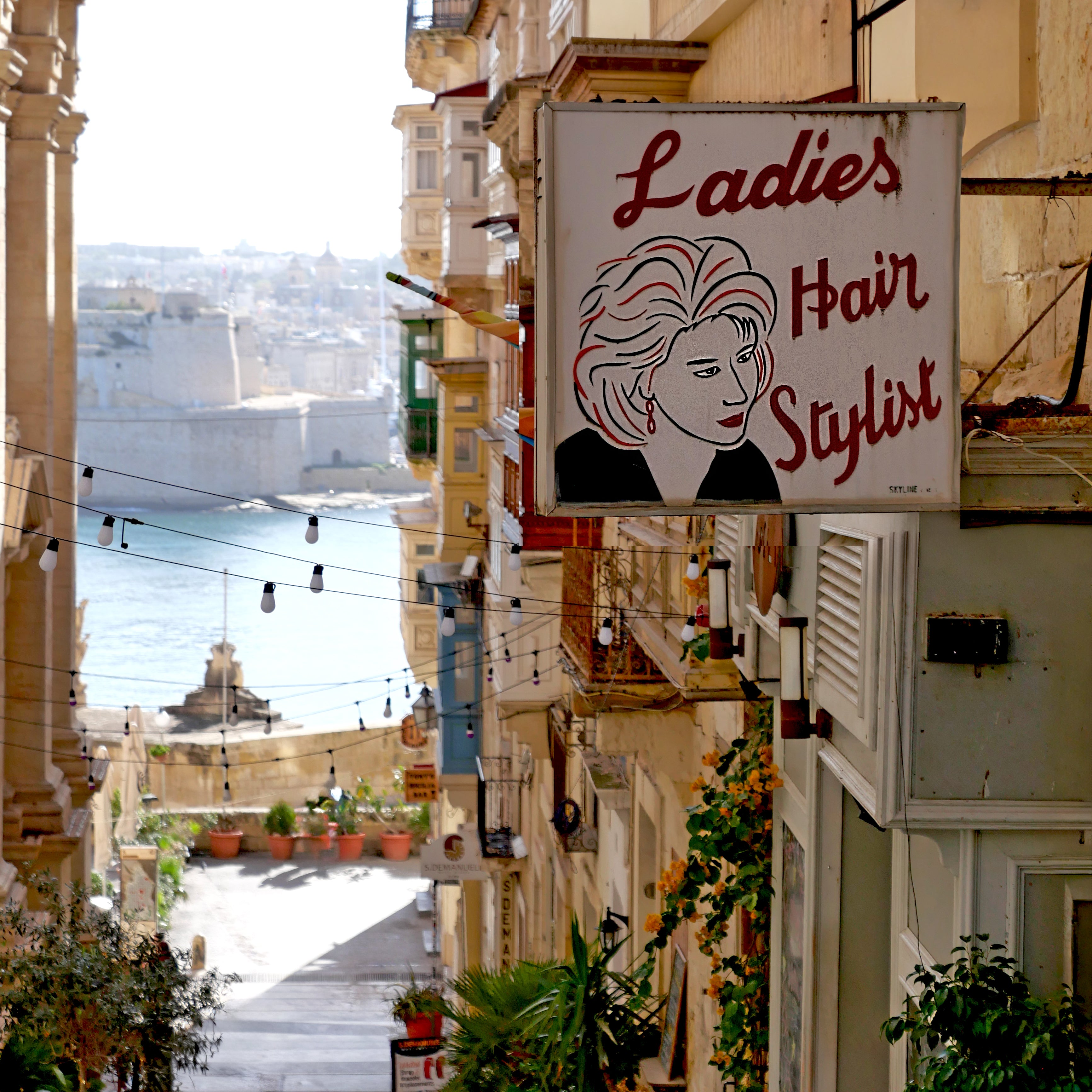 Lower St John street with views of the harbour