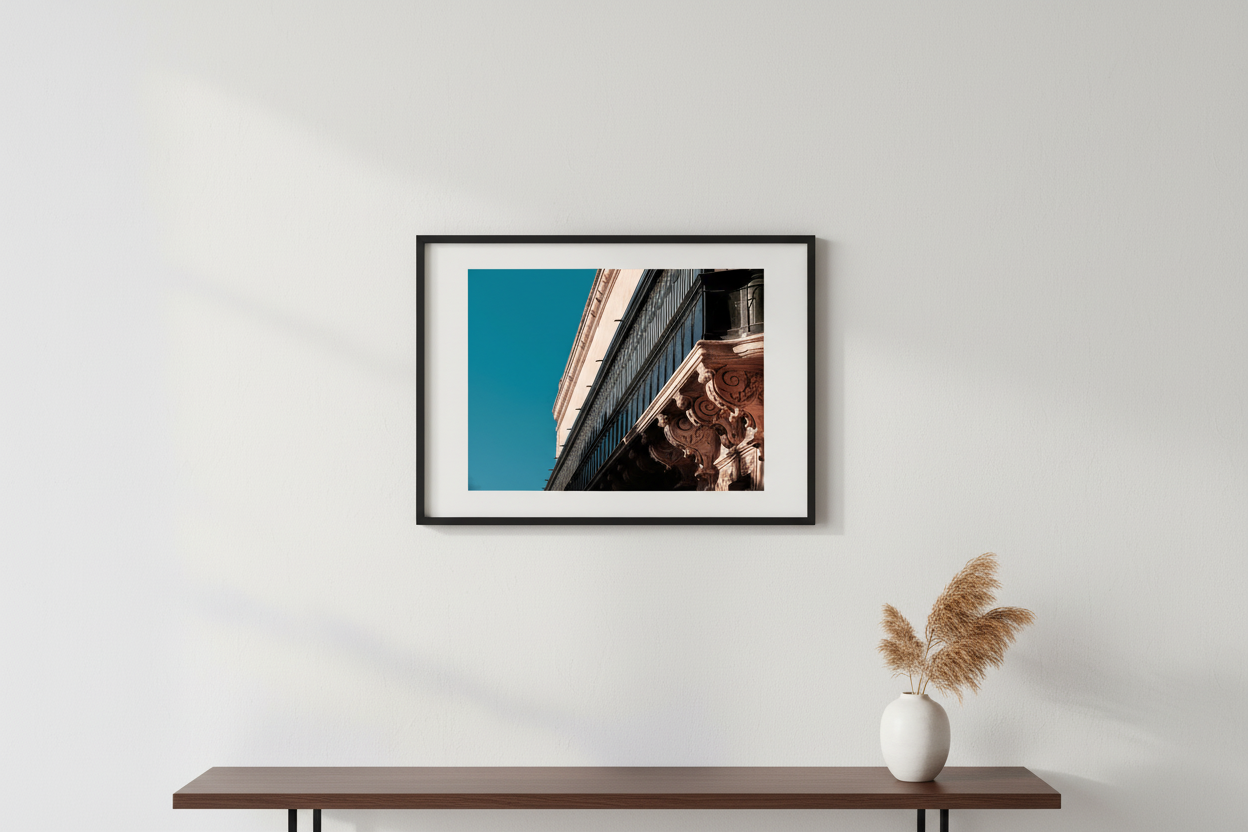 Long Balcony at Grandmaster's Palace framed on wall